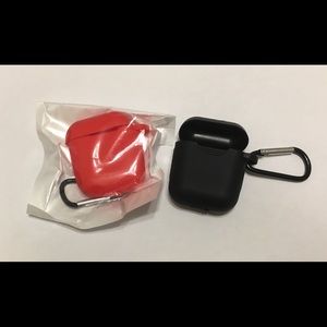 Air pods case and key ring/red